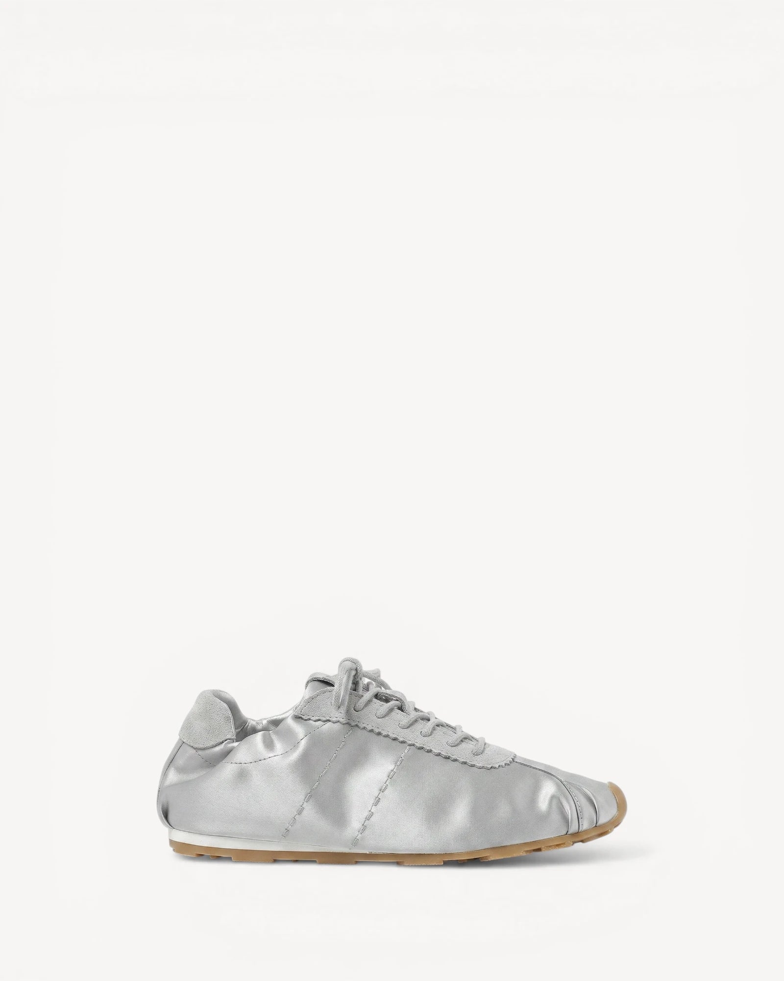 Satin Trainers - Light Grey