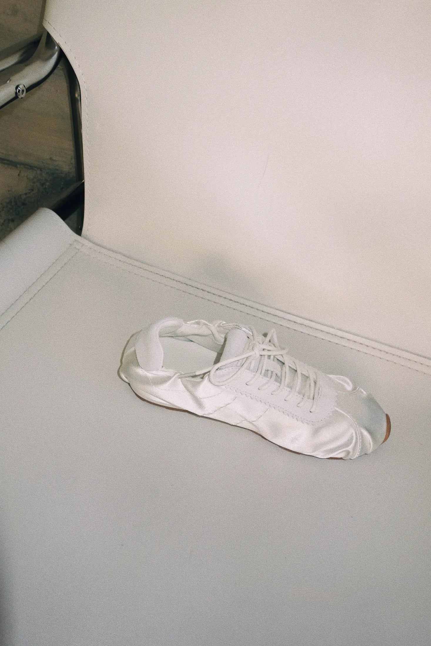 Satin Trainers - White
