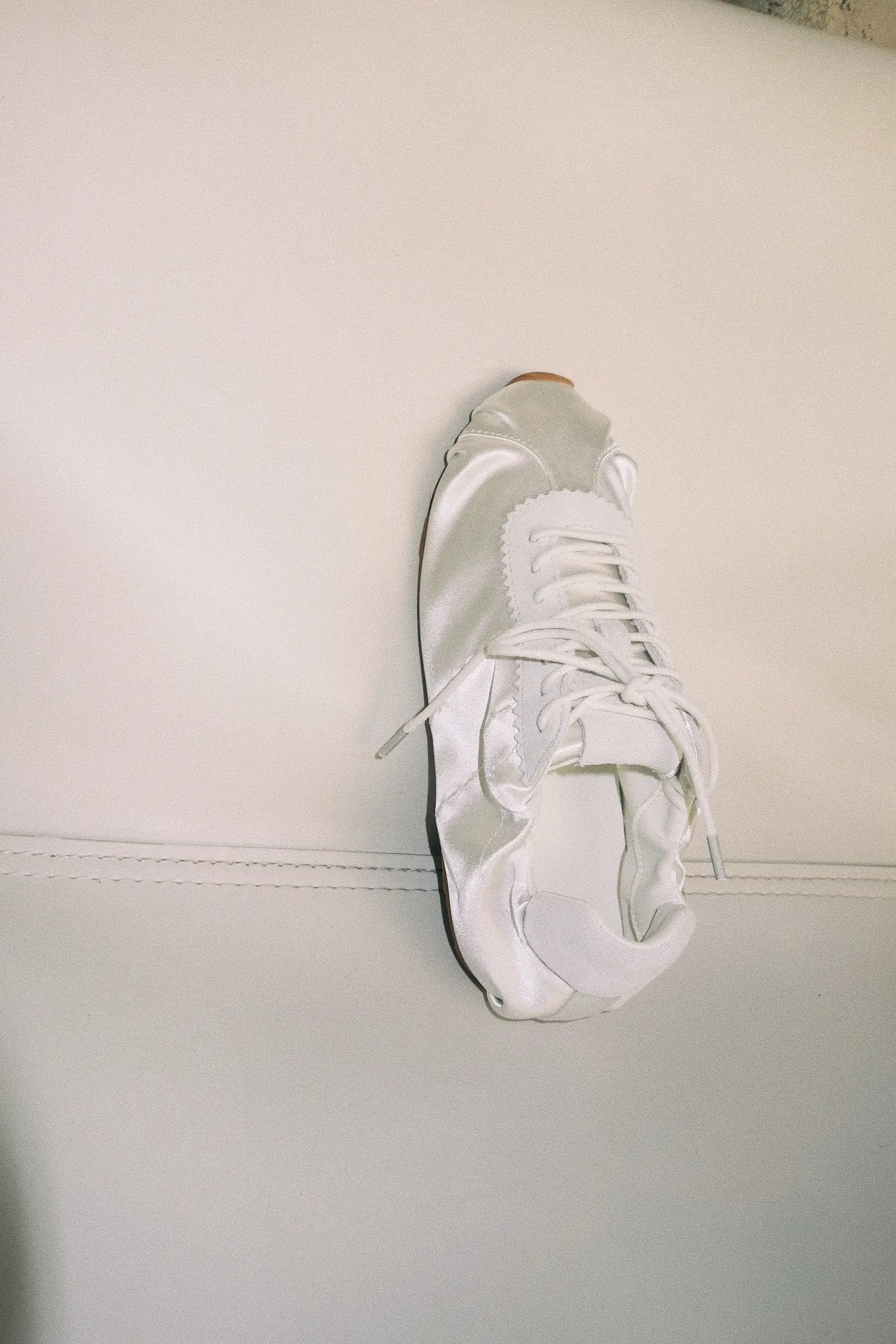 Satin Trainers - White