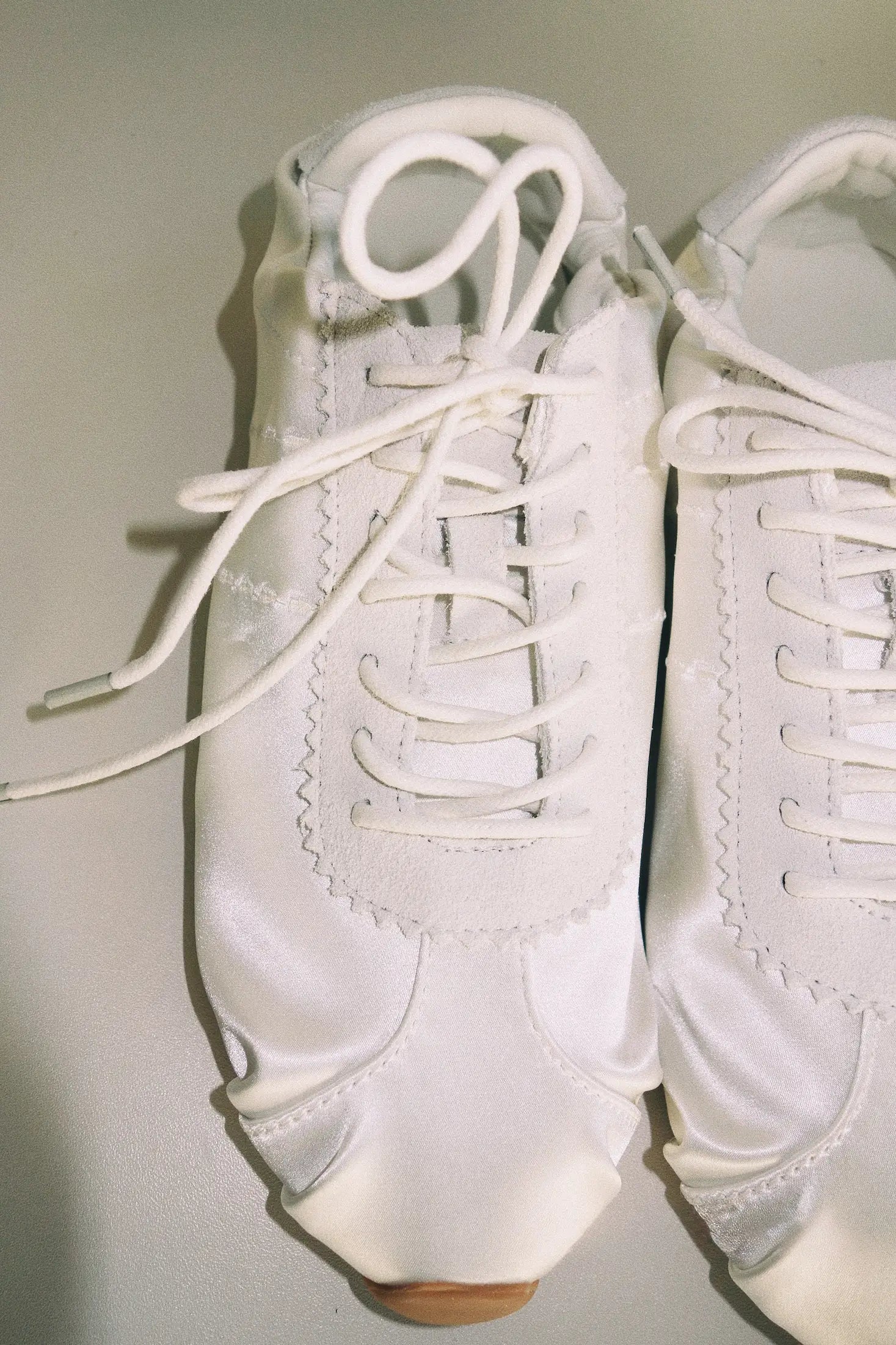 Satin Trainers - White
