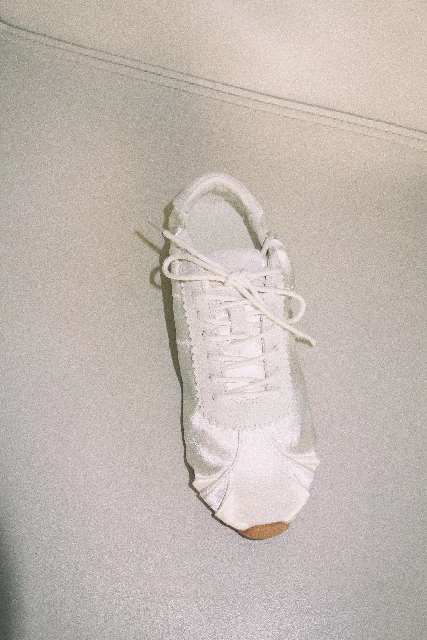 Satin Trainers - White